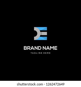 Letter E Simple Media Technology Creative Abstract Business Logo
