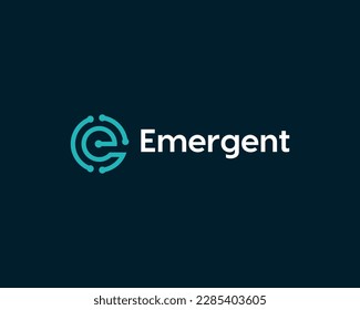 Letter E Simple Monogram Logo