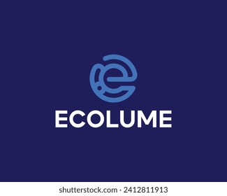 Letter E Simple Monogram Logo