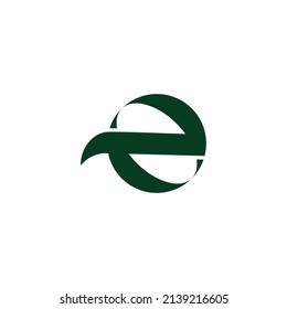 letter e smile shape happy symbol logo vector