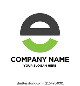 Letter E Smile Simple Design