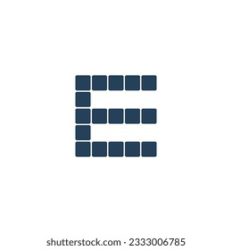 Letter E Solar panel logo design