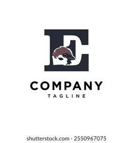 Letter E Sparrow Logo Icon Vector