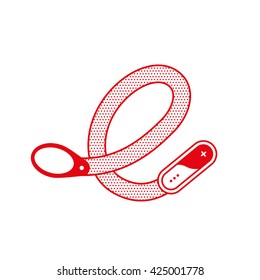 Letter E with spoon in minimal outline design. Letter spoon logo illustration for your identity or restaurant