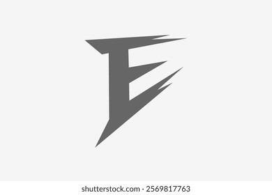 Letter E sport bold move logo