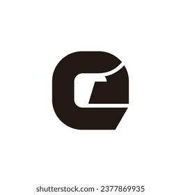 letter e square geometric rotate arrow logo vector 