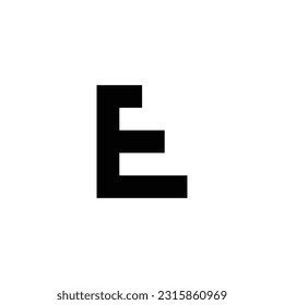 Letter E stair geometric symbol simple logo vector