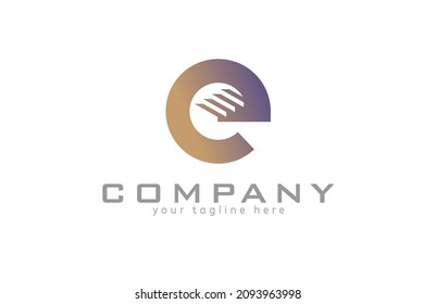 letter E Stair Logo, Usable for company and business Logos, Flat Design Logo Template, vector illustration