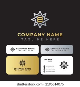 Letter E Star Logo, geeignet für alle, die mit E-Initialen in Verbindung stehen.