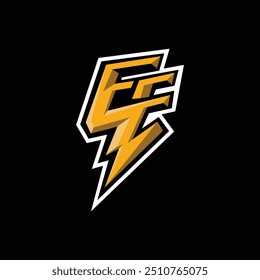 Letra E E Storm Flash Eletricidade esports logotipo ícone vetor