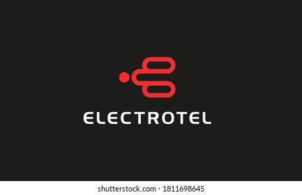 Letter E With Symbol Electric Vector Logo Design Inspirations