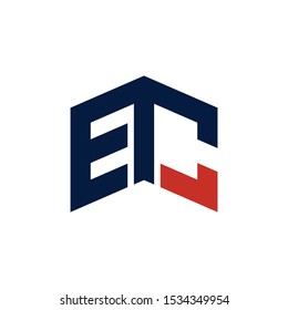 letter e t c logo template