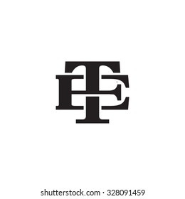 letter E and T monogram logo