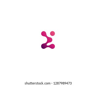 letter E technology logo design element