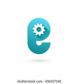 Letter E technology logo icon design template elements