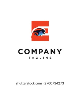 Buchstabe E Temmincks Tragopan-Logo-Symbol-Vektorgrafik
