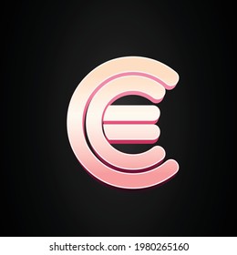 letter E text effect design vector, Can be used for Logo.