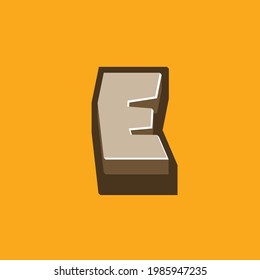 letter E text effect design vector, Can be used for Logo.