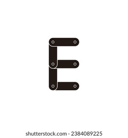 Letter E tool, modern geometric symbol simple logo vector
