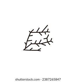 Letter E tree geometric symbol simple logo vector