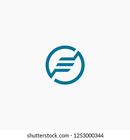letter e unique logo design