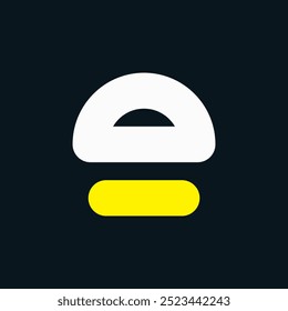 Letter E Unique Minimal Concept Logo | Multicolor E Letter Typography Symbol
