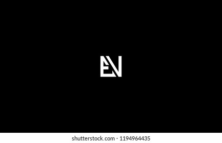 LETTER E AND V RETRO LOGO WITH NEGATIVE SPACE EFFECT FOR ILLUSTRATION OR LOGO DESIGN USE