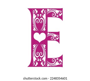 Letter E, Valentine Alphabet Monogram
Sublimation vector design file, for mug, t-shirt, vase, pillow case. etc