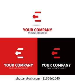 Letter E vector design logo template