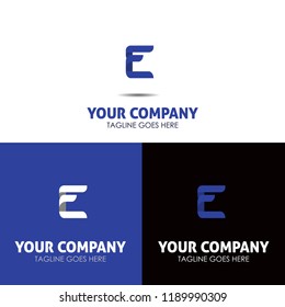 Letter E vector design logo template