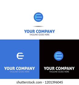 Letter E vector design logo template