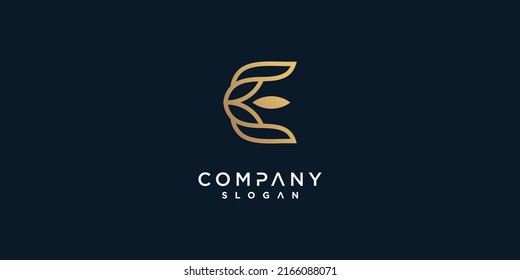 Letter E vector icon logo design with creative unique style Premium Vector