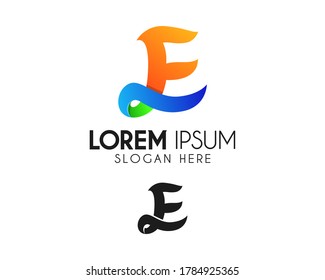 Letter E vector logo design. Colorful icon concept. Modern logo for brand identity. Creative symbol element or template