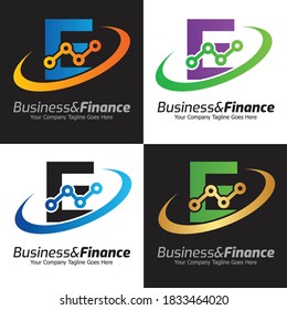 Letter E vector logo template, Colorful Letter E logo, Financial Company Logo, Financial Institute Advisors Logo Design Template Vector Icon