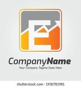 Letter E vector logo template, Colorful Letter E logo, Financial Company Logo, Financial Institute Advisors Logo Design Template Vector Icon