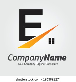 Letter E vector logo template, Colorful Letter E logo, Real Estate, Building and Construction Logo Design Template Vector Icon