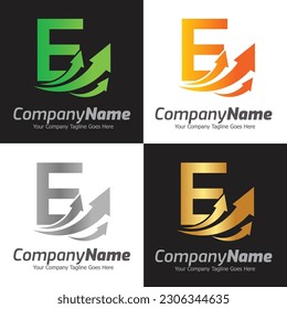 Letter E vector logo template, Colorful Letter E logo, Financial Company Logo, Financial Institute Advisors Logo Design Template Vector Icon