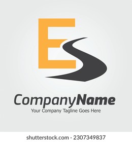 Letter E vector logo template, Colorful Letter E logo, Road highway transport Logo, logistic Logo Design roadmap way Template Vector Icon transportation