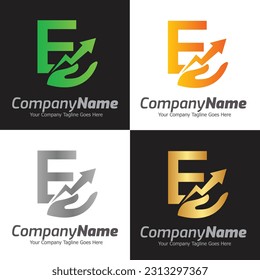 Letter E vector logo template, Colorful Letter E logo, Financial Company Logo, Financial Institute Advisors Logo Design Template Vector Icon