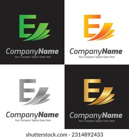 Letter E vector logo template, Colorful Letter E logo, Financial Company Logo, Financial Institute Advisors Logo Design Template Vector Icon