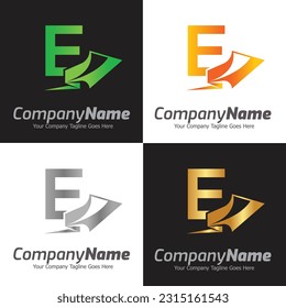 Letter E vector logo template, Colorful Letter E logo, Financial Company Logo, Financial Institute Advisors Logo Design Template Vector Icon