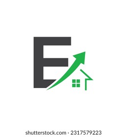 Letter E vector logo template, Colorful Letter E logo, Real Estate, Building and Construction Logo Design Template Vector Icon