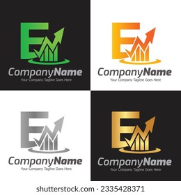 Letter E vector logo template, Colorful Letter E logo, Financial Company Logo, Financial Institute Advisors Logo Design Template Vector Icon