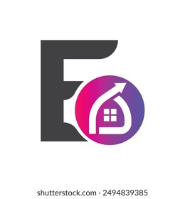 Letter E vector logo template, Colorful Letter E logo, Real Estate, Building and Construction Logo Design Template Vector Icon