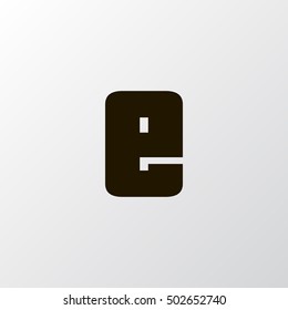 Letter E vector, logo. Useful as branding symbol, corporate identity, alphabet element, app icon, clip art, and illustration.