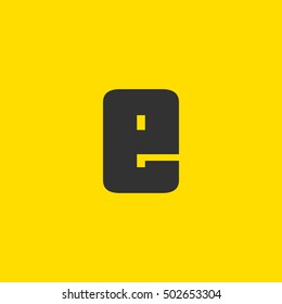 Letter E vector, logo. Useful as branding symbol, corporate identity, alphabet element, app icon, clip art, and illustration.
