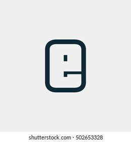 Letter E vector, logo. Useful as branding symbol, corporate identity, alphabet element, app icon, clip art, and illustration.