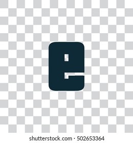 Letter E vector, logo. Useful as branding symbol, corporate identity, alphabet element, app icon, transparent clip art, and illustration.
