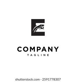 Letter E Viper Logo Icon Vector