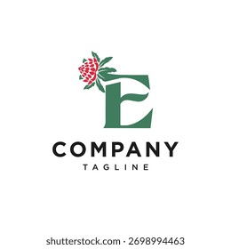 Letter E Waratah Logo Symbol Vektor